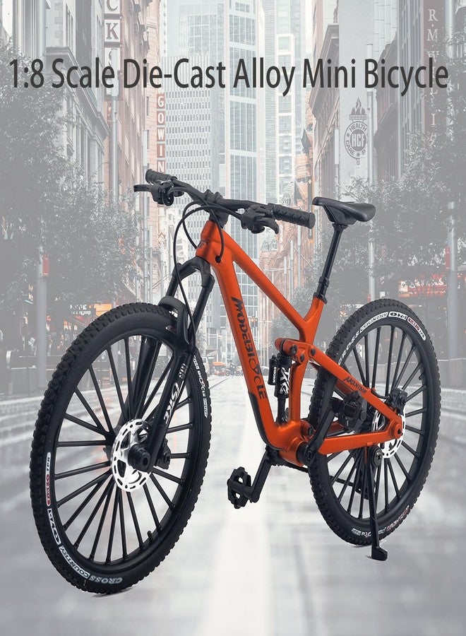 Kuasting 1:8 Scale Alloy Mountain Bike Toy Downhill Mini Bicycle Model DS Cake Topper DF Toy Desktop Decoration Crafts for Cycling Lovers Bike Racers Athletes Children Boys and Girls (Red) - Image 5